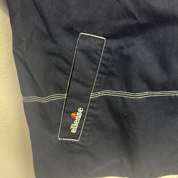 Vintage 90s Ellesse Perugia Italia Men's Navy Blue & Red Windbreaker Size S - Picture 2 of 11